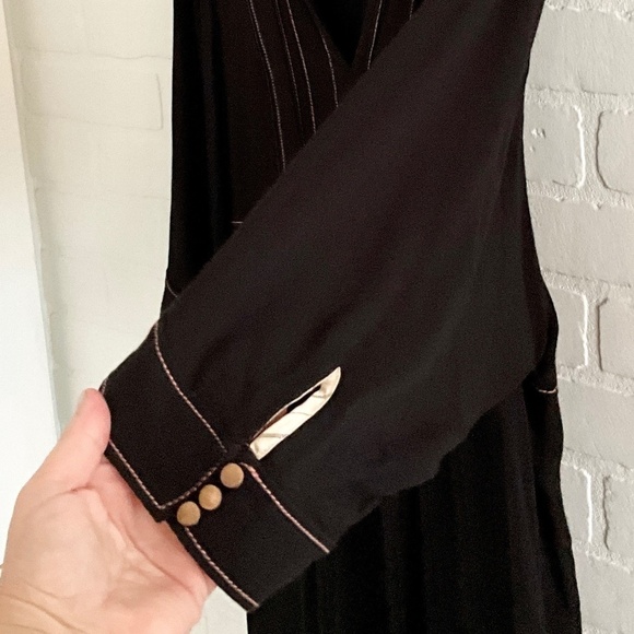 Anthropologie x Noa Noa Mini Dress Boho Relaxed fit Black Viscose Airy S - Picture 4 of 12